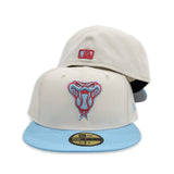 Off White Arizona Diamondbacks Sky Blue Visor Gray Bottom Color Pack New Era 59Fifty Fitted