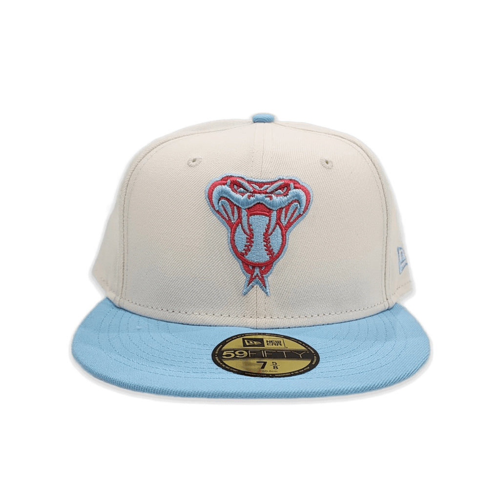 Off White Arizona Diamondbacks Sky Blue Visor Gray Bottom Color Pack New Era 59Fifty Fitted