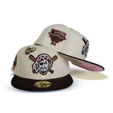 Off White Brown Visor Pittsburgh Pirates Pink Bottom 2006 All Star Game Side Patch New Era 59Fifty Fitted