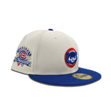 Off White Chicago Cubs Royal Blue Visor Gray Bottom 1990 All Star Game Side Patch New Era 59Fifty Fitted