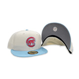 Off White Chicago Cubs Sky Blue Visor Gray Bottom Color Pack New Era 59Fifty Fitted