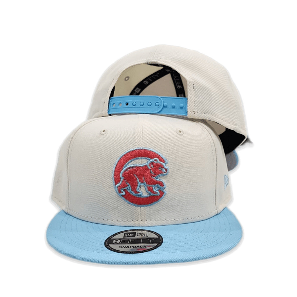 Men's Chicago Cubs New Era Black Chainstitch 9FIFTY A-Frame Snapback Hat Men's Chicago Cubs New Era Black Chainstitch 9FIFTY A-Frame Snapback Hat