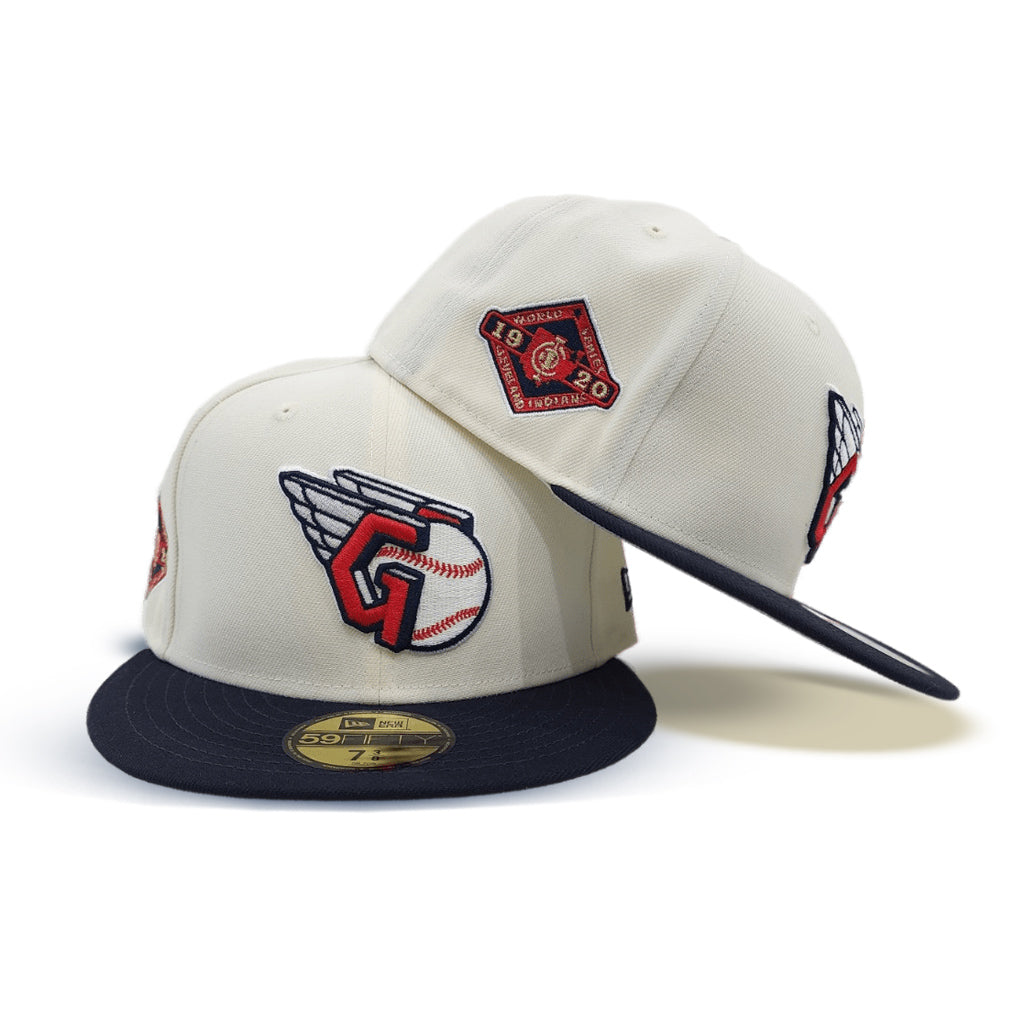 CLEVELAND INDIANS 59FIFTY NEW ERA LOW PRO NAVY DISCONTINUED LOGO
