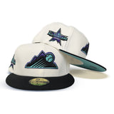 Off White Colorado Rockies Black Visor Mint Green Bottom 2021 All Star Game Side Patch New Era 59Fifty Fitted