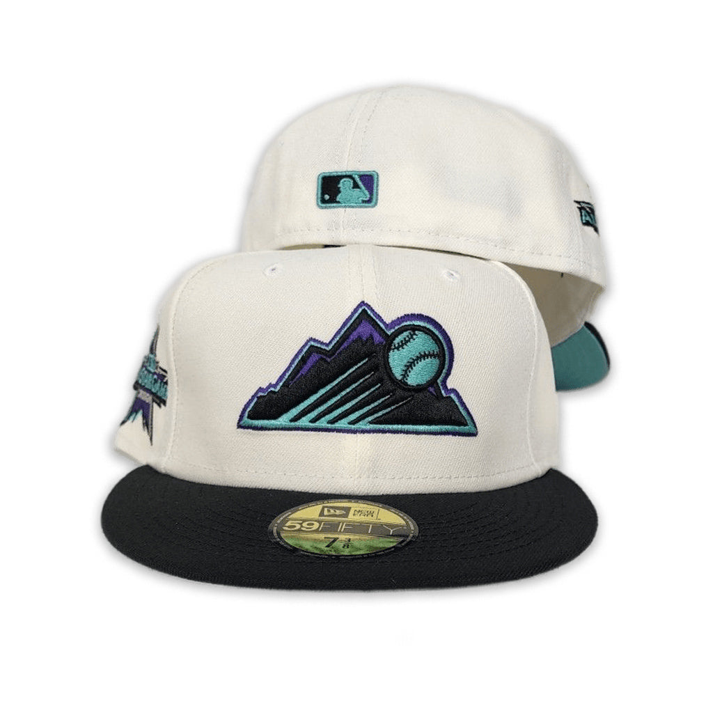 Off White Colorado Rockies Black Visor Mint Green Bottom 2021 All Star Game Side Patch New Era 59FIFTY Fitted 71/2