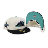 Off White Colorado Rockies Black Visor Mint Green Bottom 2021 All Star Game Side Patch New Era 59Fifty Fitted