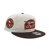Off White Houston Astros Brown Visor Red Bottom Celebrating 45th Years Side Patch New Era 9Fifty Snapback
