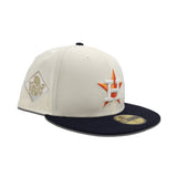 Off White Houston Astros Navy Blue Visor Gray Bottom 2017 World Series Side Patch New Era 59Fifty Fitted