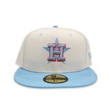Off White Houston Astros Sky Blue Visor Gray Bottom Color Pack New Era 59Fifty Fitted