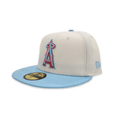 Off White Los Angeles Angels Sky Blue Visor Gray Bottom Color Pack New Era 59Fifty Fitted