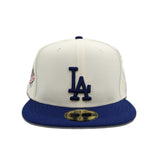Off White Los Angeles Dodgers Royal Blue Visor Gray Bottom 1988 World Series Side Patch New Era 59Fifty Fitted
