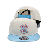 Off White New York Yankees Sky Blue Visor Gray Bottom Color Pack New Era 9Fifty Snapback