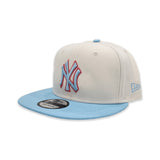 Off White New York Yankees Sky Blue Visor Gray Bottom Color Pack New Era 9Fifty Snapback