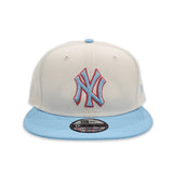 Off White New York Yankees Sky Blue Visor Gray Bottom Color Pack New Era 9Fifty Snapback
