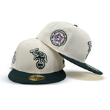 Off White Oakland Athletics Dark Green Visor Gray Bottom 1987 All Star Game Side Patch New Era 59Fifty Fitted