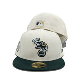 Off White Oakland Athletics Dark Green Visor Gray Bottom 1987 All Star Game Side Patch New Era 59Fifty Fitted