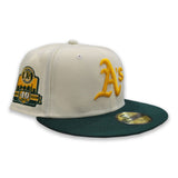 Off White Oakland Athletics Yellow Bottom 40th Anniversary Side Patch New Era 59Fifty Fitted