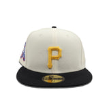 Off White Pittsburgh Pirates Black Visor Gray Bottom 76th World Series Side Patch New Era 59Fifty Fitted
