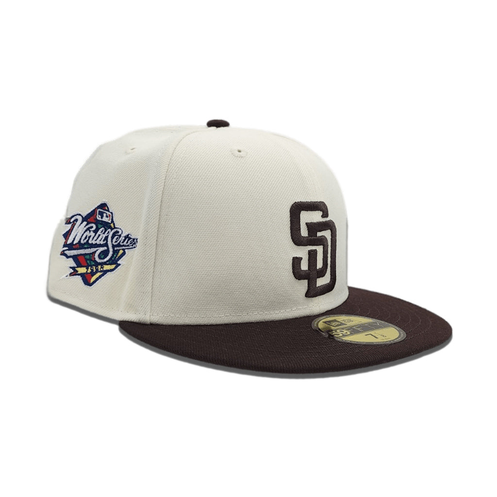 KTZ San Diego Padres Vintage World Series Patch 59fifty Cap in White for  Men