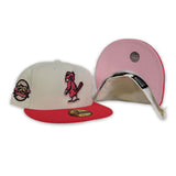 Off White St. Louis Cardinals Infrared Visor Pink Bottom 125th Anniversary Side Patch New Era 59Fifty Fitted