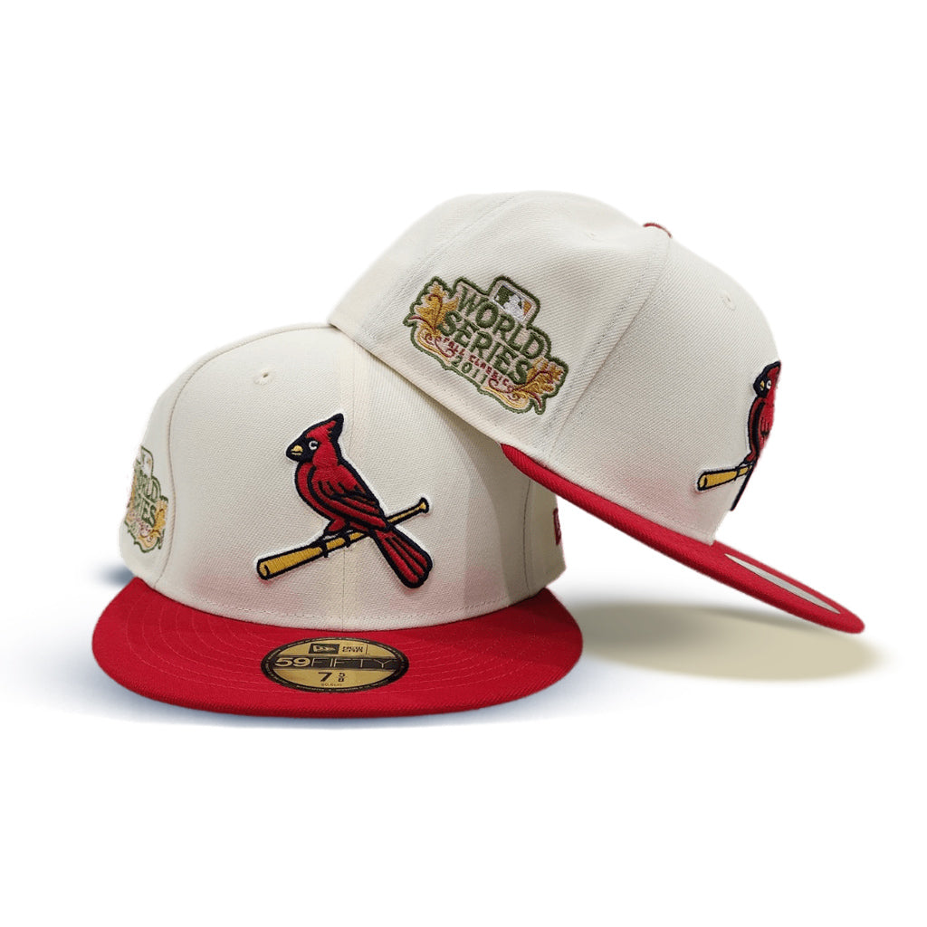St. Louis Cardinals 2011 World Series Patch Fitted On-Field Cap Hat 7  59Fifty