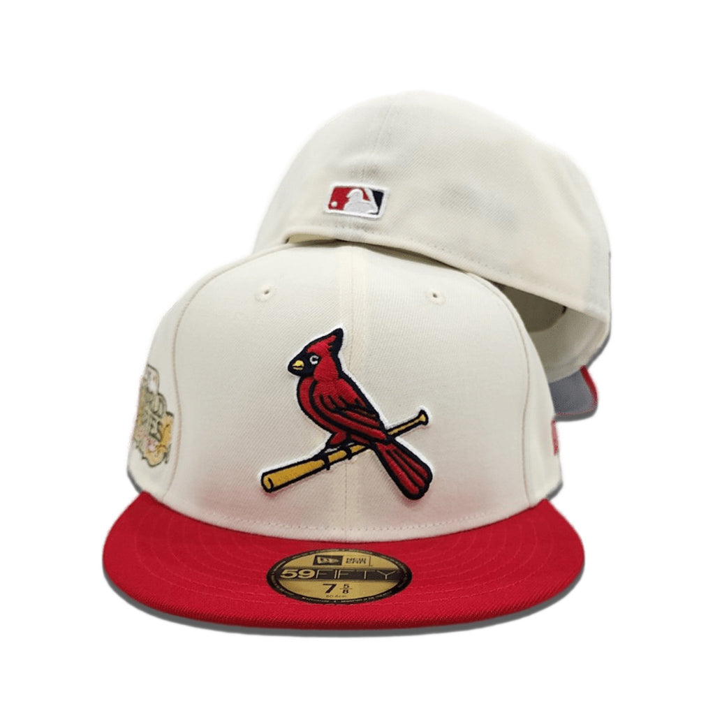 New Era St. Louis Cardinals 2011 World Series 59FIFTY Men's Fitted Hat Off White Off White-Red / 7 3/4