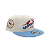 Off White St. Louis Cardinals Sky Blue Visor Red Bottom 1931 World Series Side Patch New Era 9Fifty Snapback