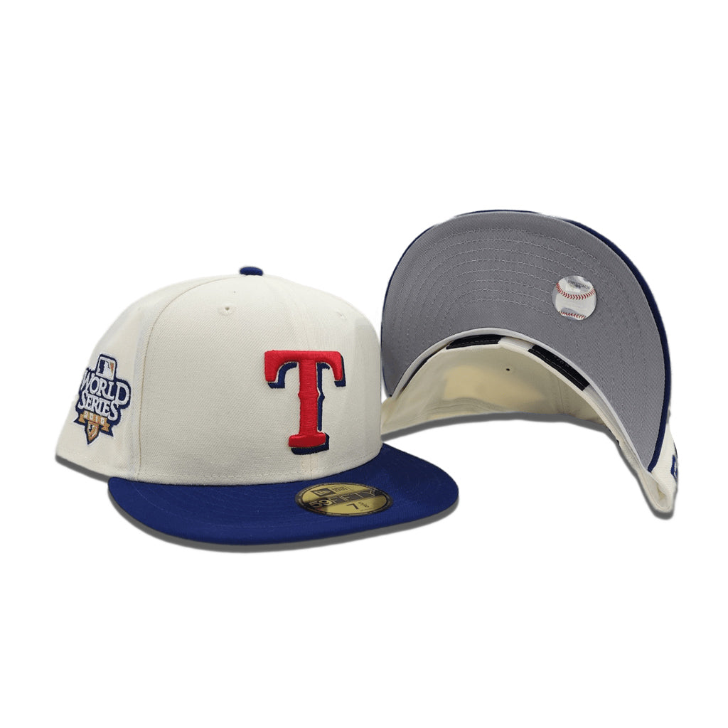 Texas Rangers New Era 2010 World Series Cream Undervisor 59FIFTY Fitted Hat  - Brown