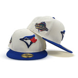 Off White Toronto Blue Jays Royal Blue Visor Gray Bottom 1992 World Series Side Patch New Era 59Fifty Fitted