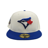 Off White Toronto Blue Jays Royal Blue Visor Gray Bottom 1992 World Series Side Patch New Era 59Fifty Fitted
