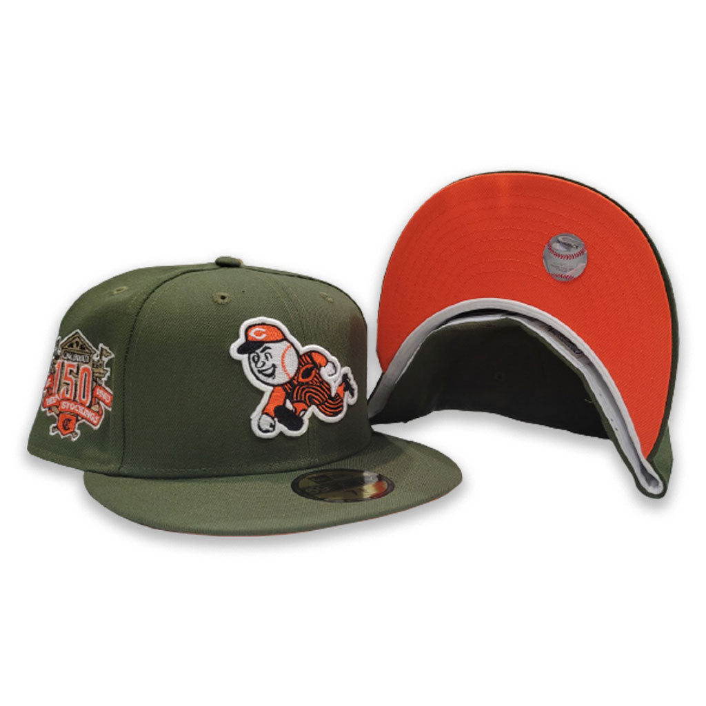 New Era Cincinnati Reds 150th Anniversary Throwback Two Tone Edition  59Fifty Fitted Hat