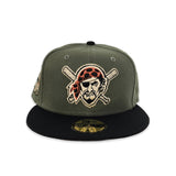 Olive Green Pittsburgh Pirates Black Visor Rust Bottom 1994 All Star Game Side Patch New Era 59Fifty Fitted