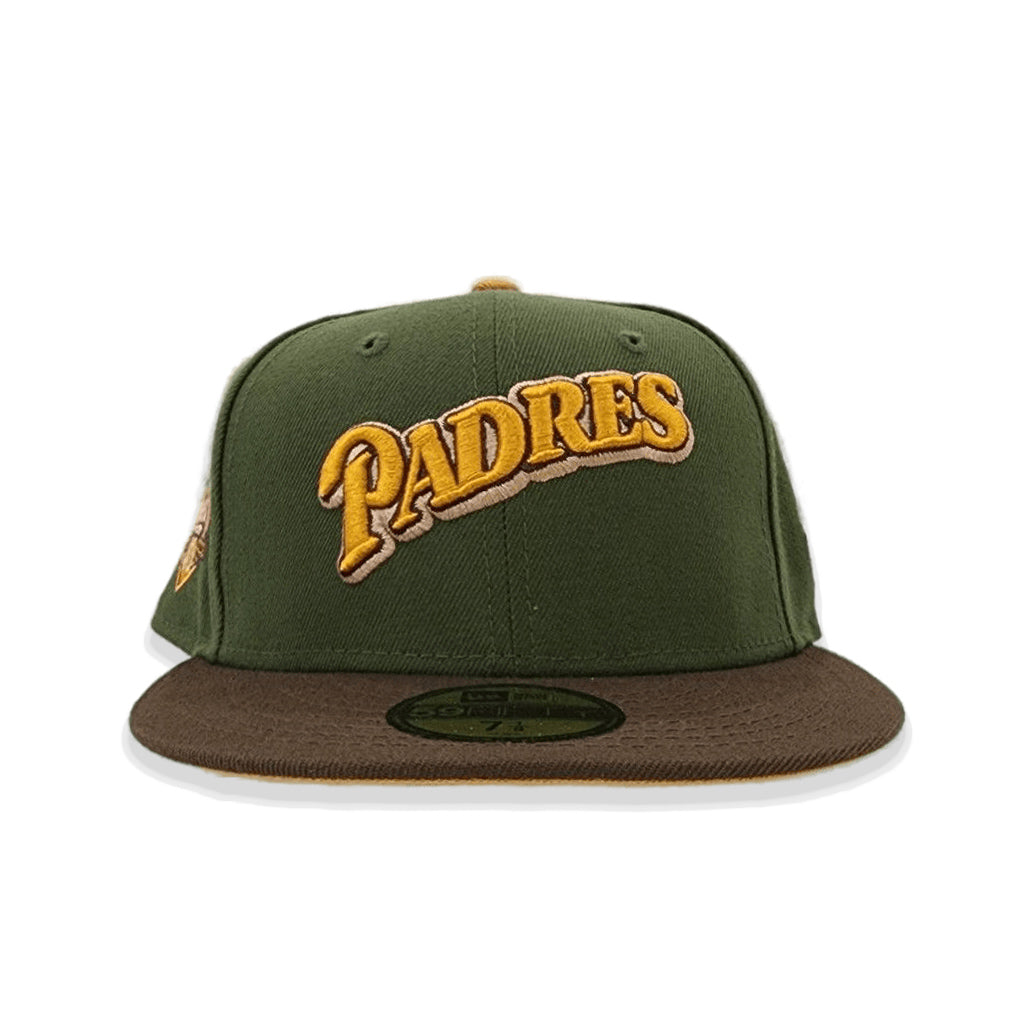San Diego Padres New Era Custom 59FIFTY Green Holiday Pack Fitted Hat, 8 / Green