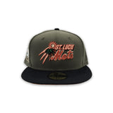 Olive Green St. Lucie Mets Black Visor Rust Bottom 30th Anniversary Side Patch New Era 59Fifty Fitted
