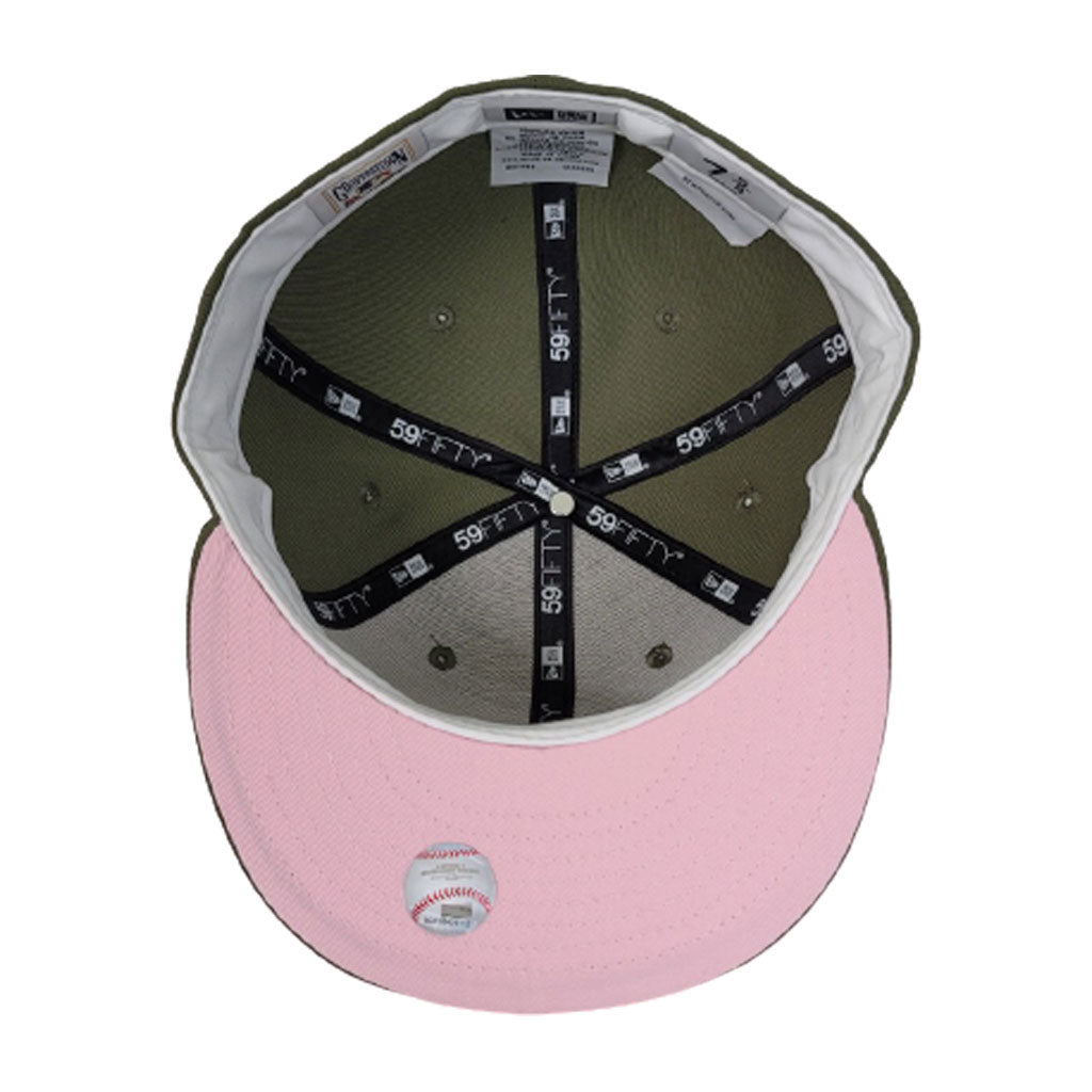 Men's Tampa Bay Rays New Era Pink/Green Cooperstown Collection 1998  Inaugural Season Passion Forest 59FIFTY