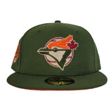 Olive Green Toronto Blue Jays Orange Bottom 1992 World Series Patch New Era 59Fifty Fitted