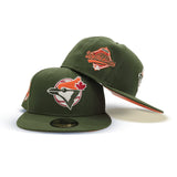 Olive Green Toronto Blue Jays Orange Bottom 1992 World Series Side Patch New Era 59Fifty Fitted