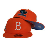 Orange Brooklyn Dodgers Ebbets Field Side Patch Icy Blue Bottom New Era 59Fifty Fitted