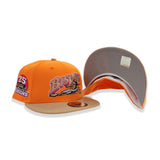 Orange Buffalo Bisons Camel Visor Gray Bottom 25th Years Side Patch New Era 59Fifty Fitted