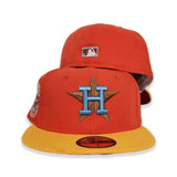 Orange Houston Astros Yellow Visor Red Bottom 1968 All Star Game Side Patch New Era 59Fifty Fitted