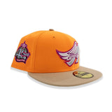 Orange Los Angeles Angels Camel Visor Gray Bottom 40th Season Side Patch New Era 59Fifty Fitted