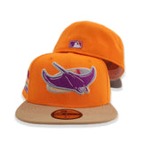 Orange Tampa Bay Rays Camel Visor Gray Bottom Tropicana Field Side Patch New Era 59Fifty Fitted
