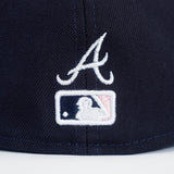 Navy Blue Atlanta Braves Pink Bottom 1995 World Series Side Patch Bloom New Era 59Fifty Fitted