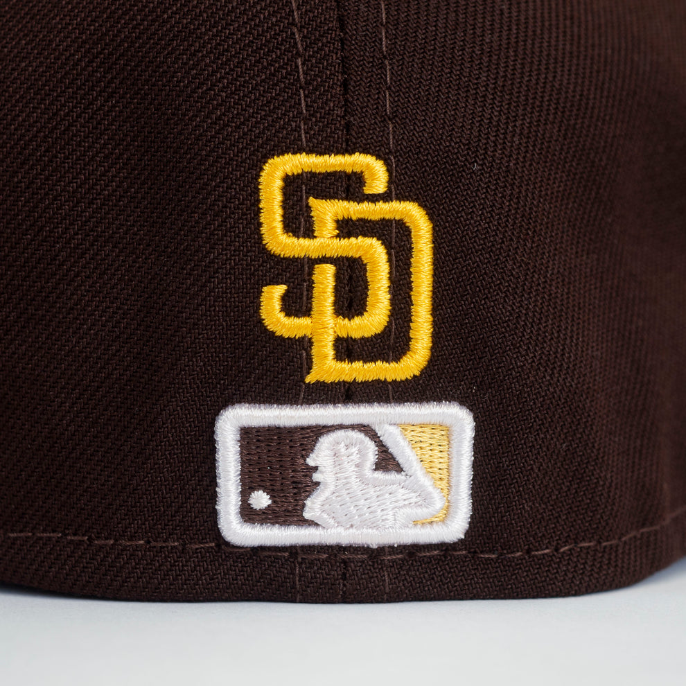 San Diego Padres LOGO BLOOM SIDE-PATCH Brown-Yellow Fitted Hat