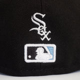 Black Chicago White Sox Icy Blue Bottom 2005 World Series Side Patch Bloom New Era 59Fifty Fitted