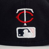 Navy Blue Minnesota Twins Pink Bottom 1987 World Series Side Patch Bloom New Era 59Fifty Fitted