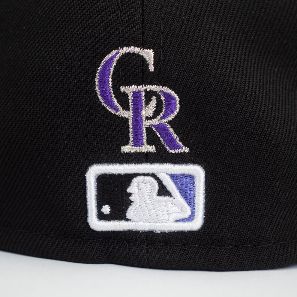 Black Colorado Rockies Purple Bottom National League Side Patch Bloom New Era 59Fifty Fitted