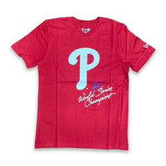 RED PHILADELPHIA PHILLIES 2X WORLD SERIES CHAMPIONS NEW ERA SHORT