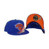 Paint Brushed New York Knicks Royal Blue New Era 9Fifty Snapback hat