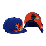Paint Brushed New York Mets Royal Blue New Era 9Fifty Snapback hat